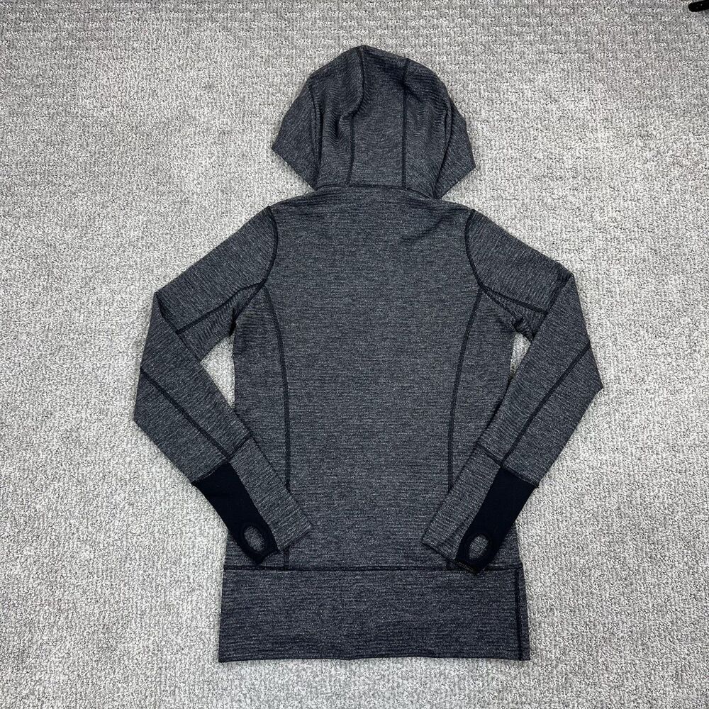 Lululemon In Stride Jacket Womens 4 Gray Full Zip Hoodie Thumbholes Athletic - Picture 2 of 7
